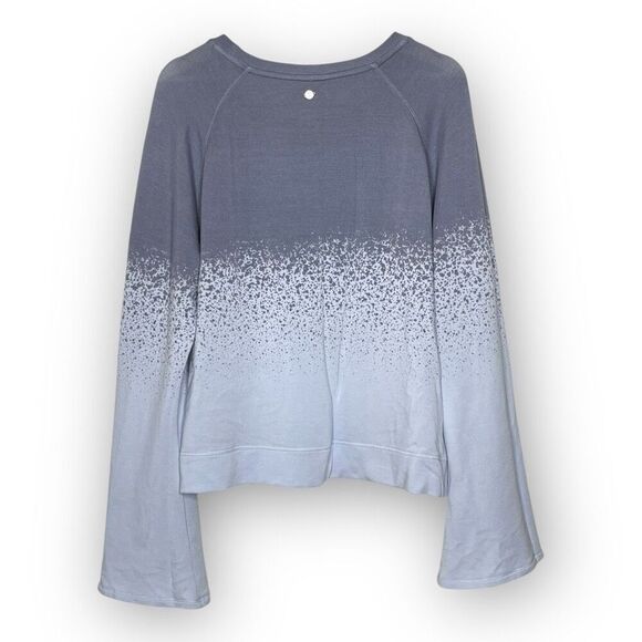 Calia By Carrie Underwood Grey Blue Purple Ombre Bell Sleeve Sweatshirt Large - Picture 2 of 9